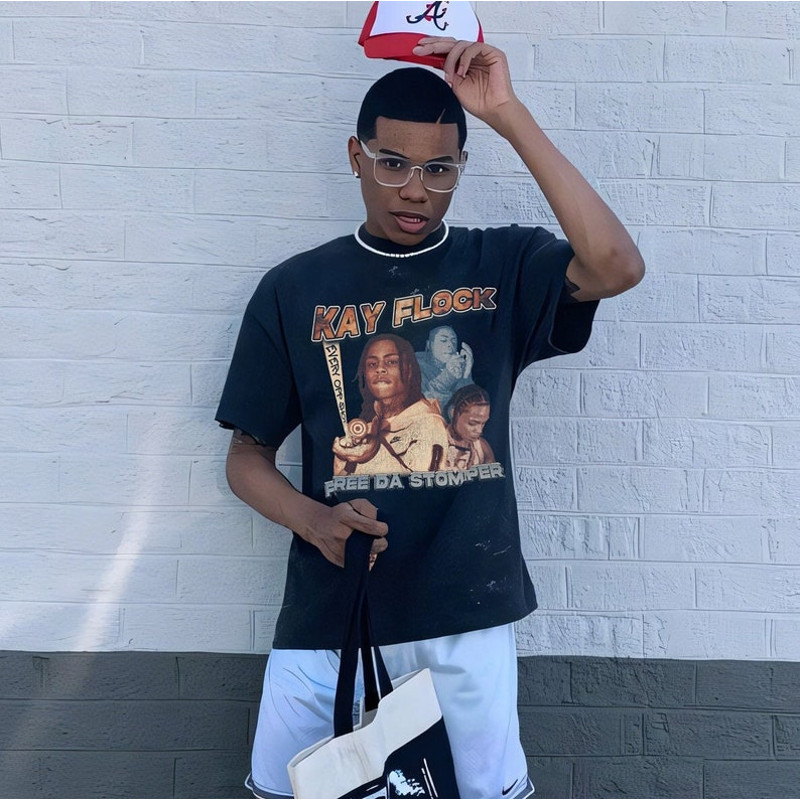Free Kay Flock T-shirt, Graphic Tee, Fan Art, Trendy, Streetwear, Urban, Pop Culture, Y2K, 2000s, Nostalgia, Retro, Vintage, Unisex1.jpg