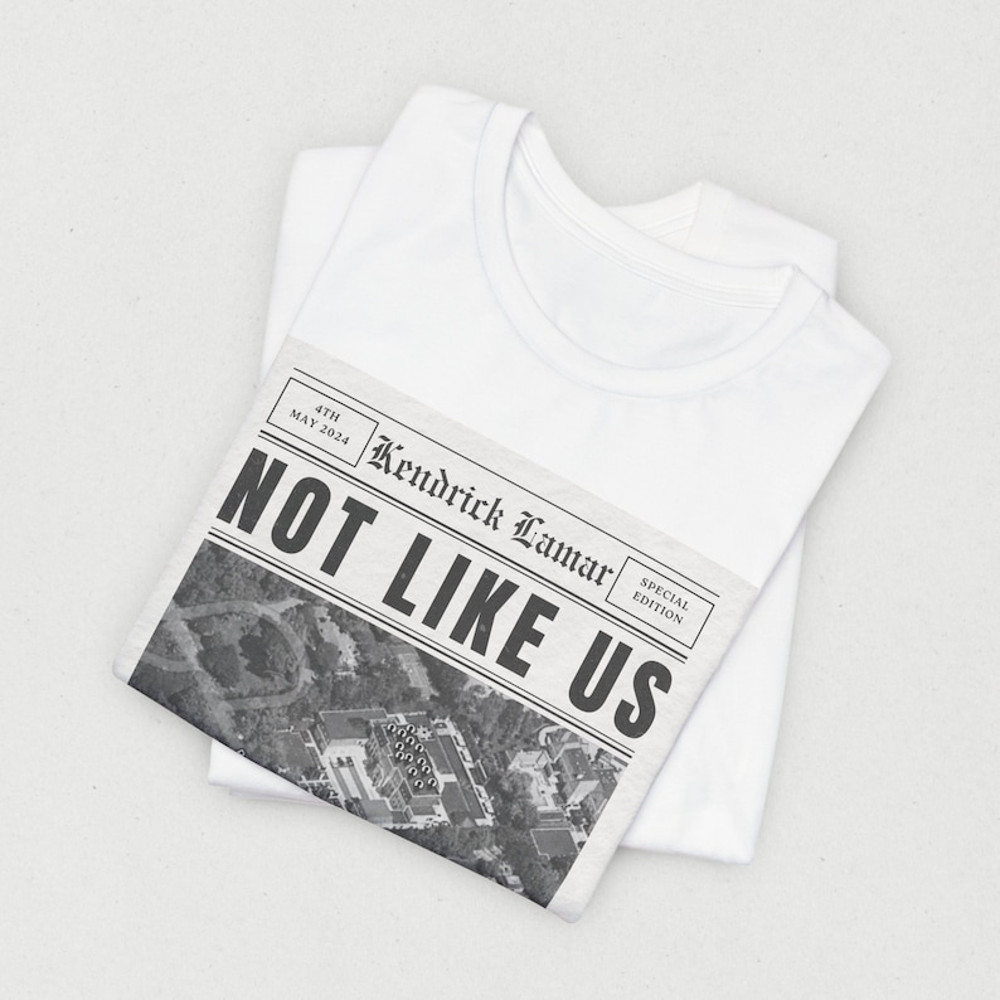 Kendrick Lamar They Not Like Us T Shirt, Vintage Newspaper Lyric, KDot, Kendrick Lamar Shirt, Euphoria, Hip Hop Merch, Vintage Rap Tee3.jpg