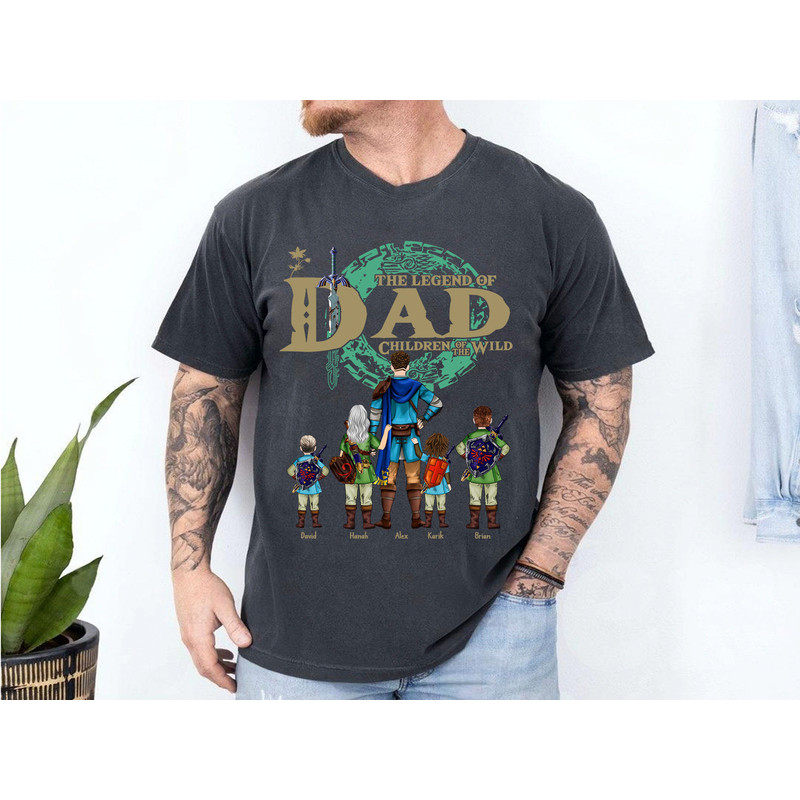 Personalized The Legend Of Dad T-Shirt, Zelda Dad Shirt, Zelda Link Shirt, Breath Of The Wild Shirt, Custom Legend Of Zelda Shirt,Father Tee.jpg