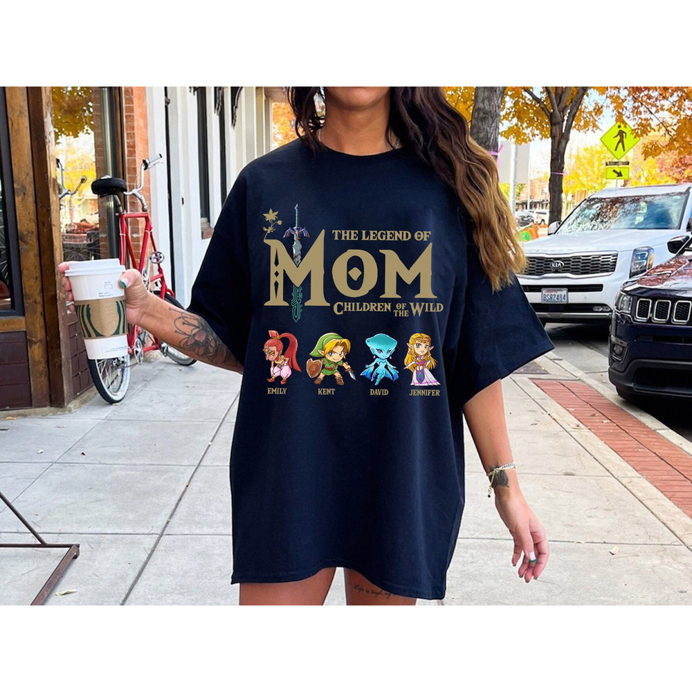 Personalized The Legend Of Mom Shirt, Zelda Mom Shirt, Custom Zelda Shirt, Breath Of The Wild Shirt, Tears Of The Kingdom, Zelda Mama Shirt.jpg
