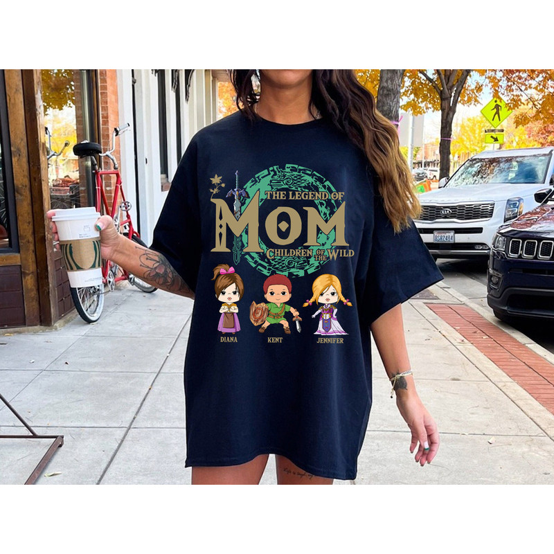 Personalized The Legend Of Mom Shirt, Zelda Mom Shirt, Custom Zelda Shirt, Breath Of The Wild Shirt, Tears Of The Kingdom, Zelda Mum T-Shirt.jpg