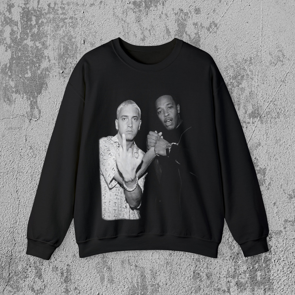 90's Hip Hop Crewneck Sweatshirt Dr.Dre with Eminem Unisex Rap Music Merch.jpg