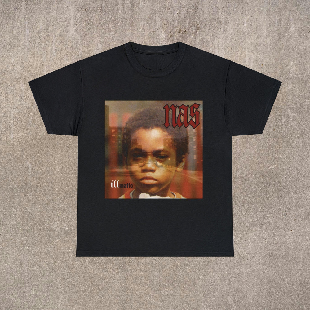 90's Hip Hop T-shirt - Nas Illmatic Album Cover - Unisex - Classic Fit - Vintage Rapper Tee - Gifs.jpg