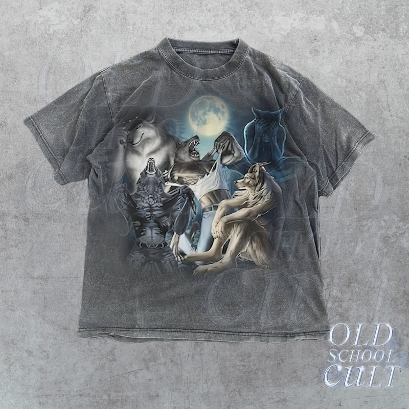 Alpha Wolf Vintage 90s T-Shirt, Retro Meme Tee, Grunge Clothing Aesthetic, Emo Silly Animal Graphic Shirt, Alpha Wolf Shirt, Washed Shirt.jpg