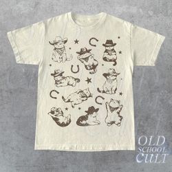 cowboy cats and kittens western cowboy vintage t-shirt, retro 90s cowgirl desert shirt