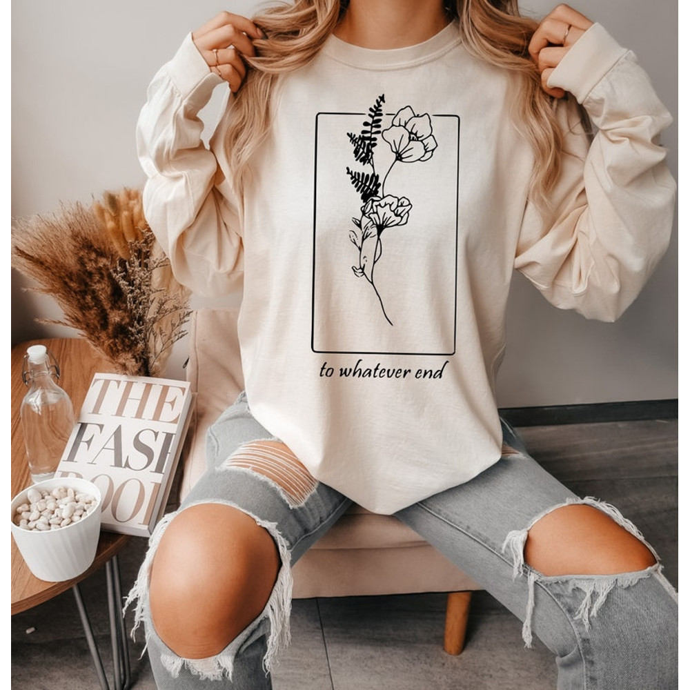 Throne Of Glass Comfort Colors Shirt, Flower Aelin Quote Shirt, The Thirteen Shirt, Sarah J Maas Sweathirt, Fireheart, court of thorns rose2.jpg