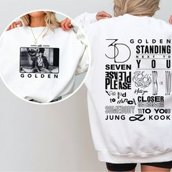 bts jungkook golden album, title track, unisex shirt for concerts, bts sweatshirt, bts gift, bts jungkook shirt, bangtan