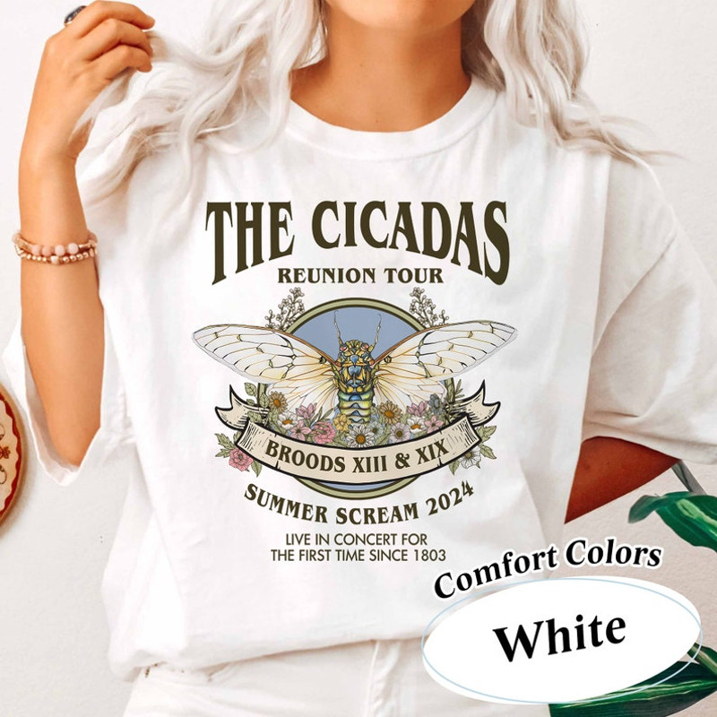 Cicadas Reunion Tour 2024 Comfort Colors Shirt, Broods XIII XIX Invasion Emergence Live In Concert For The First Time Since 1803 Emergence3.jpg