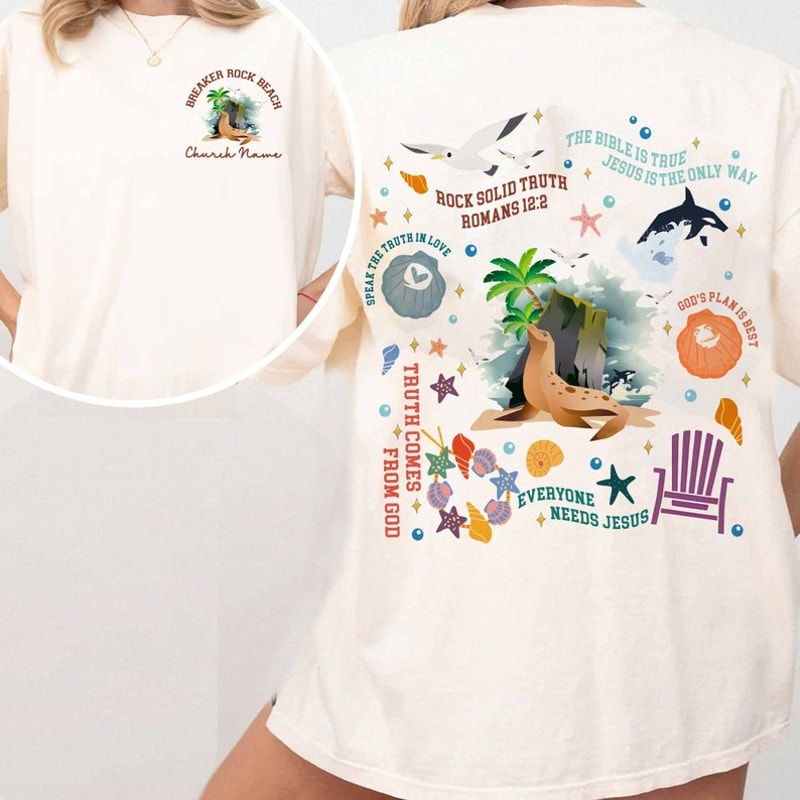 Vacation Bible School Custom Shirt, VBS Bible Verse Tee, Rock solid Truth, Matching Christian summer camp, Childrens Ministry Volunteer Tee1.jpg