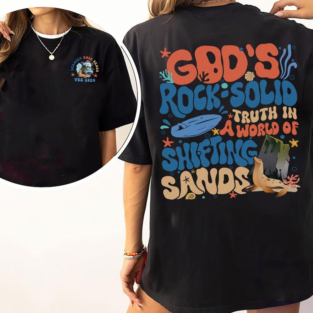 Breaker Rock Beach Double Sided Shirt, Vacation Bible School VBS 2024 Crew Leader Staff Squad Group Religious Kids Children Ministry 2 Side2.jpg