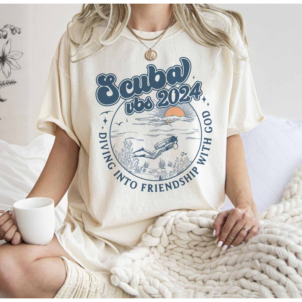 VBS 2024 Scuba Diving Shirt, Diving Into Friendship With God Underwater Theme Vacation Bible School Camp Come Dive Into Jesus With Me Squad1.jpg