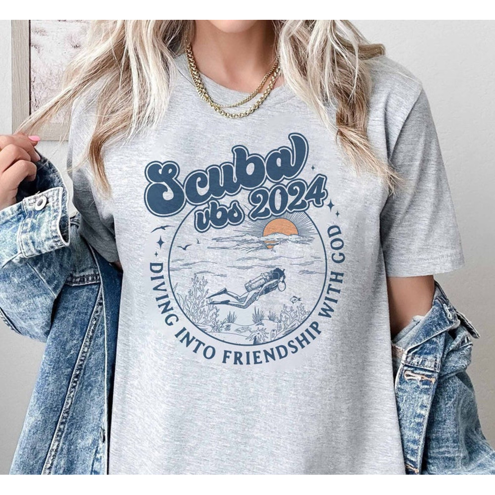 VBS 2024 Scuba Diving Shirt, Diving Into Friendship With God Underwater Theme Vacation Bible School Camp Come Dive Into Jesus With Me Squad2.jpg