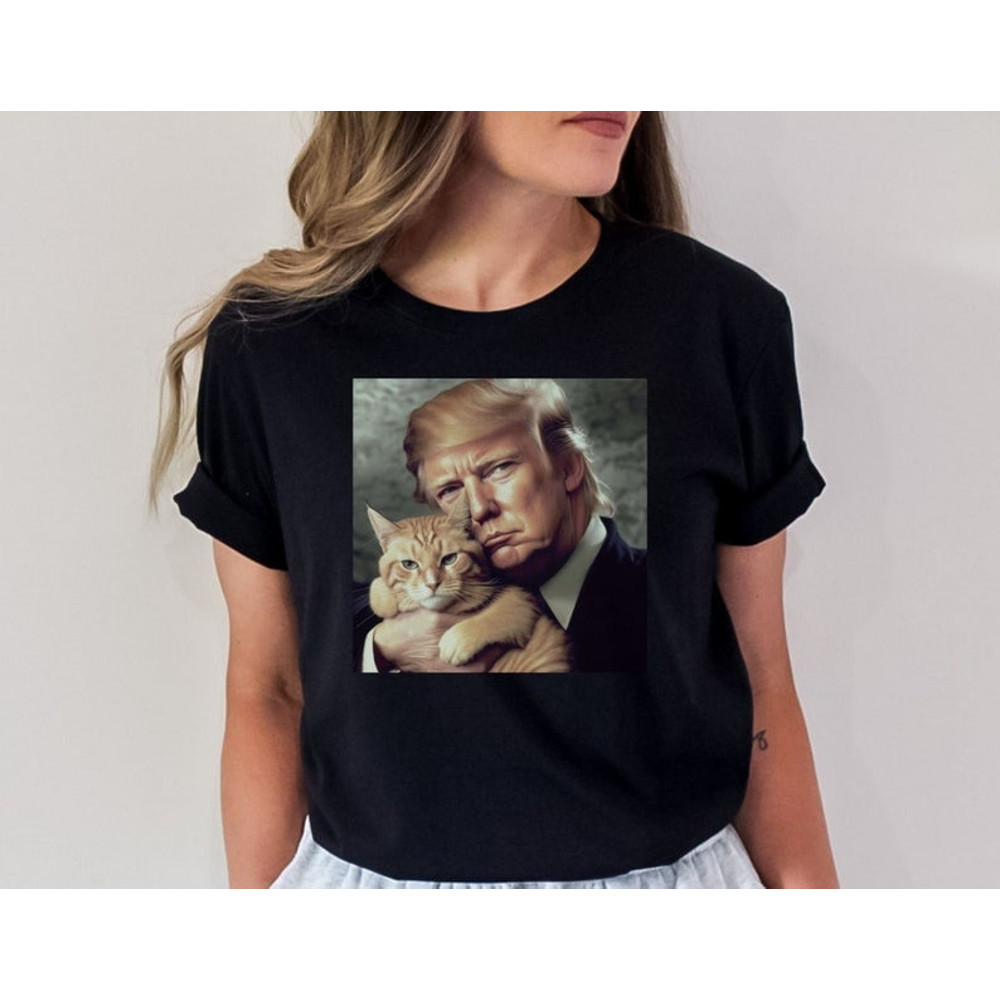 Trump and Cat T-Shirt, Funny Trump Shirt, Funny Political Tee1.jpg