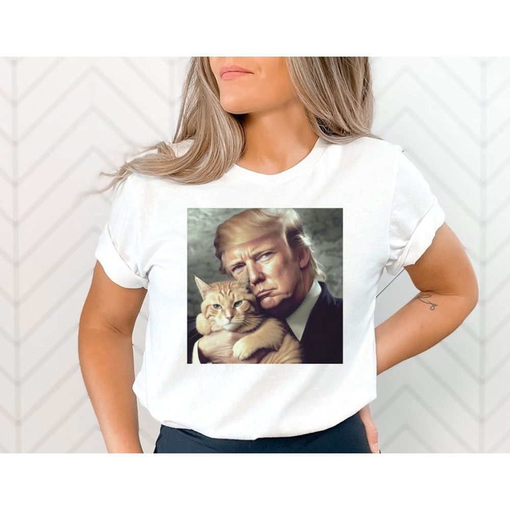 Trump and Cat T-Shirt, Funny Trump Shirt, Funny Political Tee2.jpg