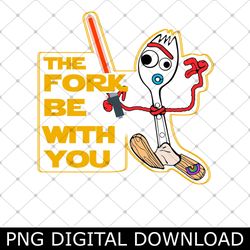 funny t0y story forky may the fork be with you png, forky star movie wars png