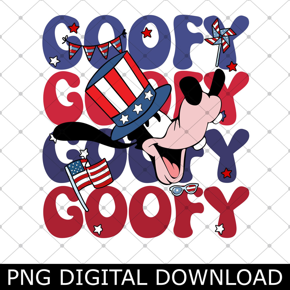 Goofy 4th of July Png, Goofy America Flag Png, Goofy Independence Day Png, Goofy Fireworks Png.jpg