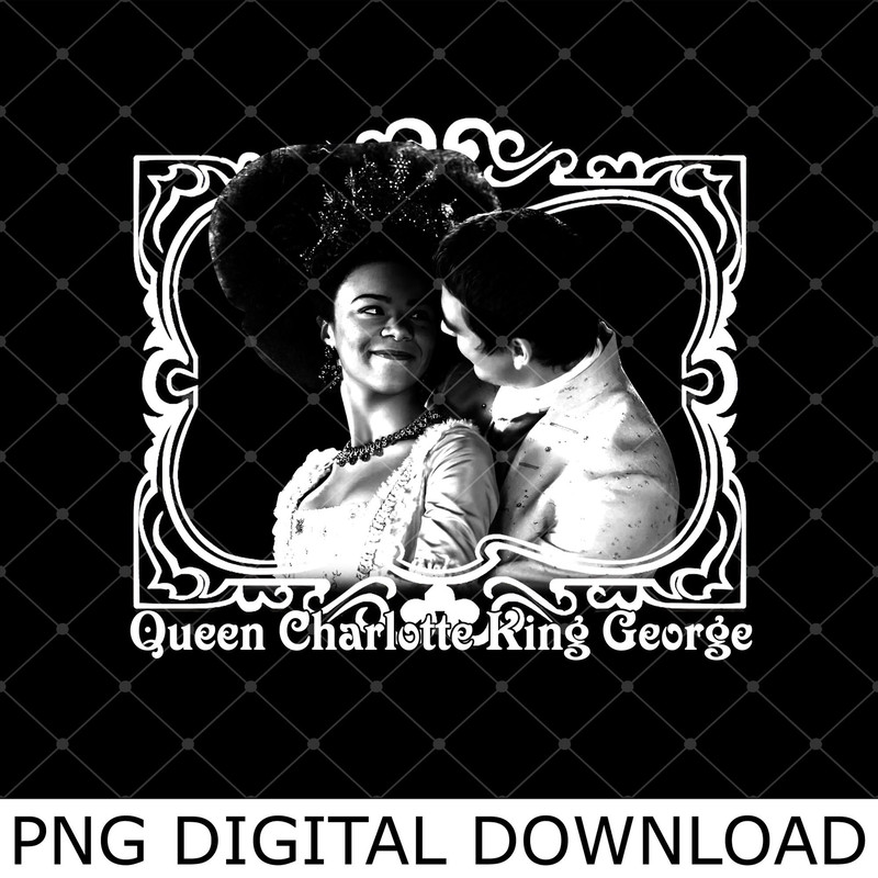 Queen Charlotte King George Png, Charlotte and George Png, Romantic Couple Matching Png.jpg