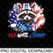 Red White and Trashy 4th of July Png, Stay Trashy America Png, Vintage Raccoon Independence Day Png.jpg