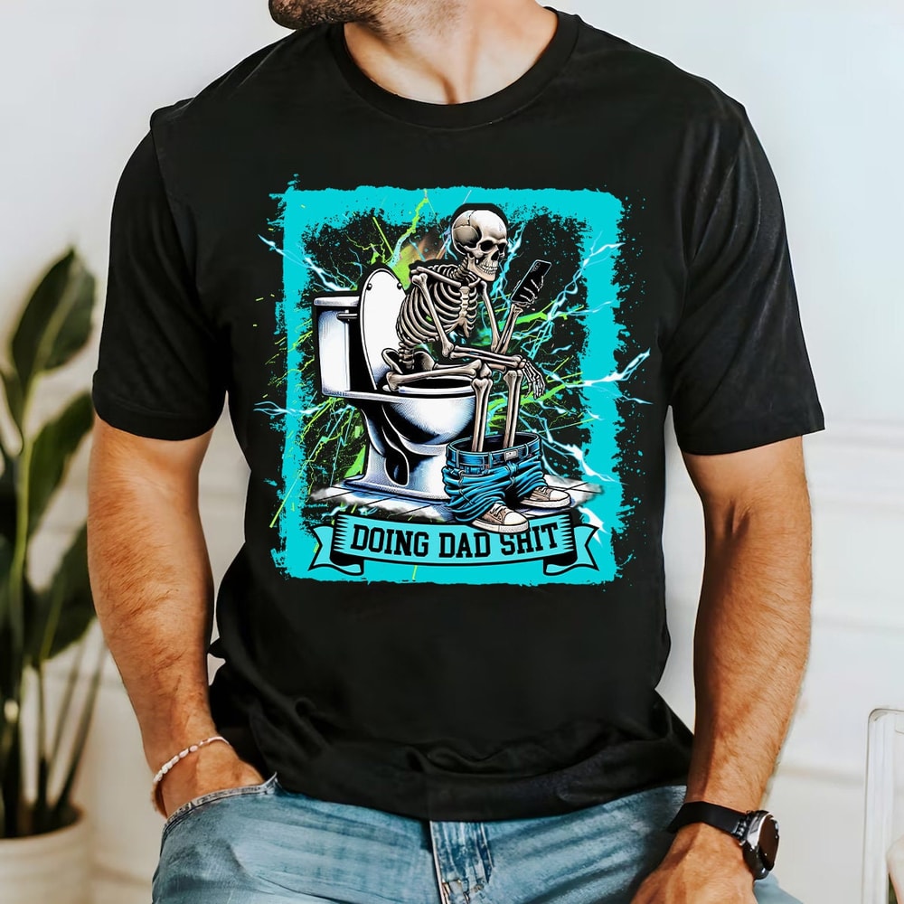 Doing Dad Shit PNG, Funny Skeleton Toilet Sublimation Design, Trendy Father's Day T-Shirt Mug Retro PNG Design For Men, Digital Download.jpg