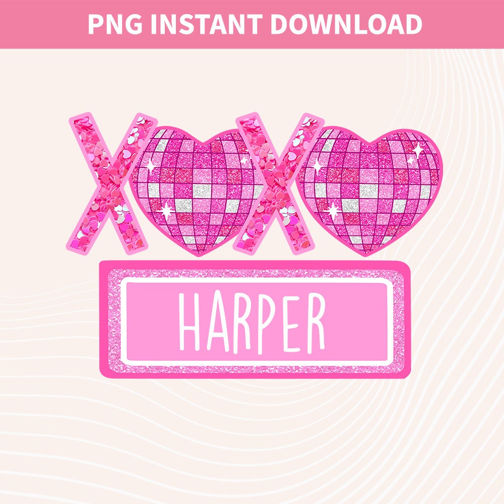 Girl Name Valentine Png, XOXO Valentine Sequins Glitter Png, Valentines Day Sublimation Png, Lover Png, Faux Embroidery, Retro Valentine.jpg