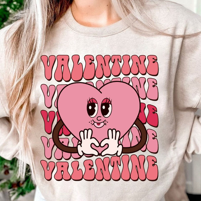 Happy Valentine PNG, Heart Valentines Sublimation Design, Valentines day Png, Valentine's Day Gift, Retro Valentine Png, Digital Download.jpg