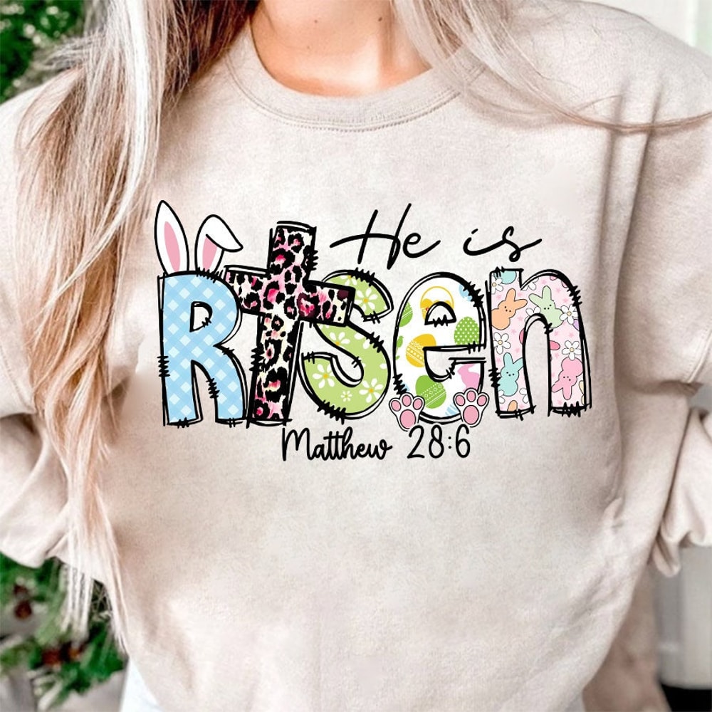 He is Risen png, Matthew 286, Retro easter doodle png, Easter Christian Png, Easter bible verse png, Risen Bunny png, retro easter png.jpg