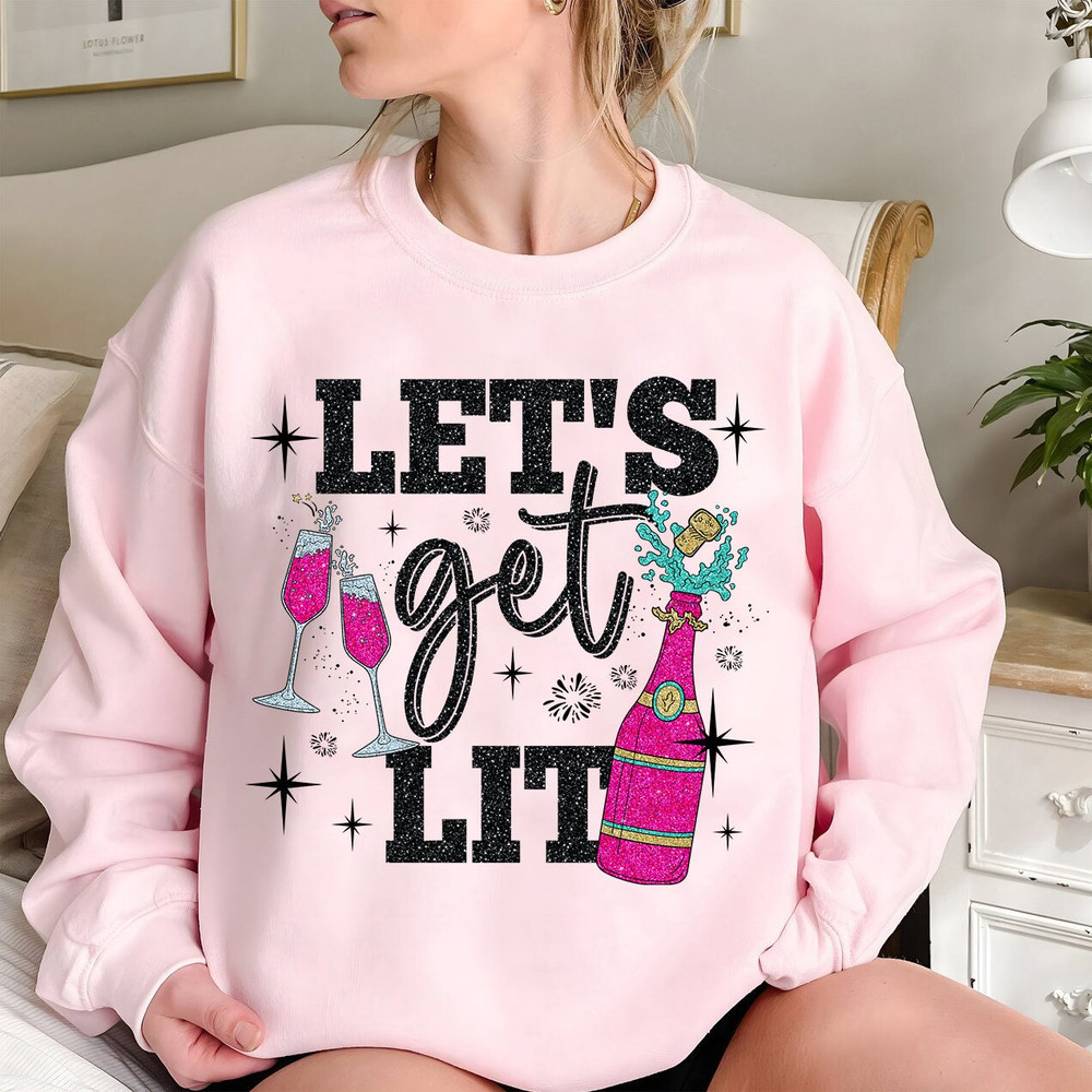 Let Get Lit Glitter Sequins PNG Holidays, Happy New Year 2024 PNG, Disco New Year Sublimation Design Download, Boujee Bougie Holiday Retro.jpg