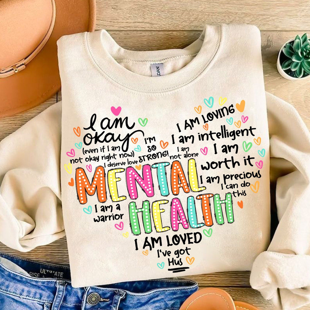 Mental Health Matters Png, Mental Health Png, Inspirational Shirt Women PNG, Mental Health Awareness Png, Bright Doodle Dots, Anxiety PNG.jpg