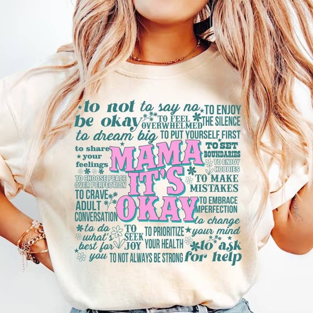 Retro Mama It's Okay PNG Digital File Sublimation Design, One Mental Health Breakdown, Mama Png, Mental Health Matters Png, Mothers Day Gift.jpg