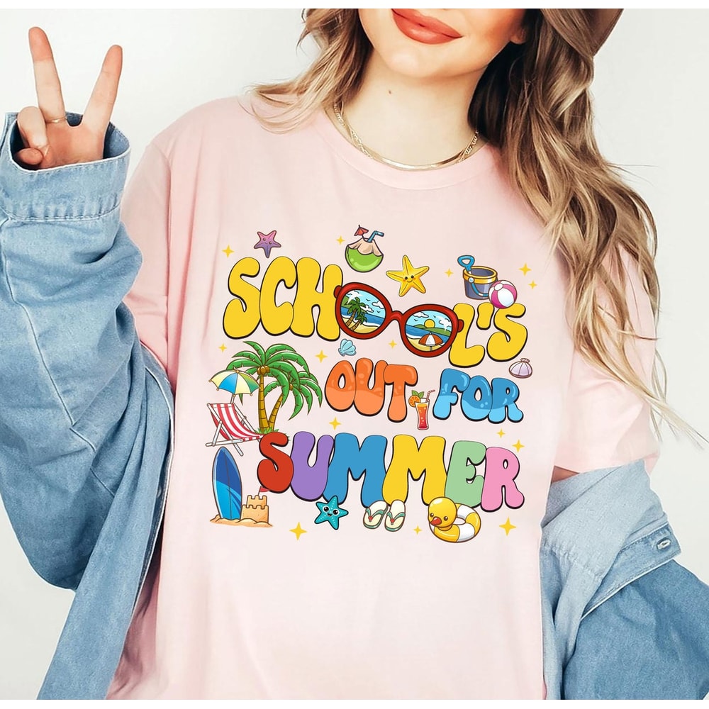 School's Out For Summer Png, Peace Out School Png, Last Day of School Png, Retro Smiley Face Png, Teacher Summer Vacation, Beach Vibes Png.jpg