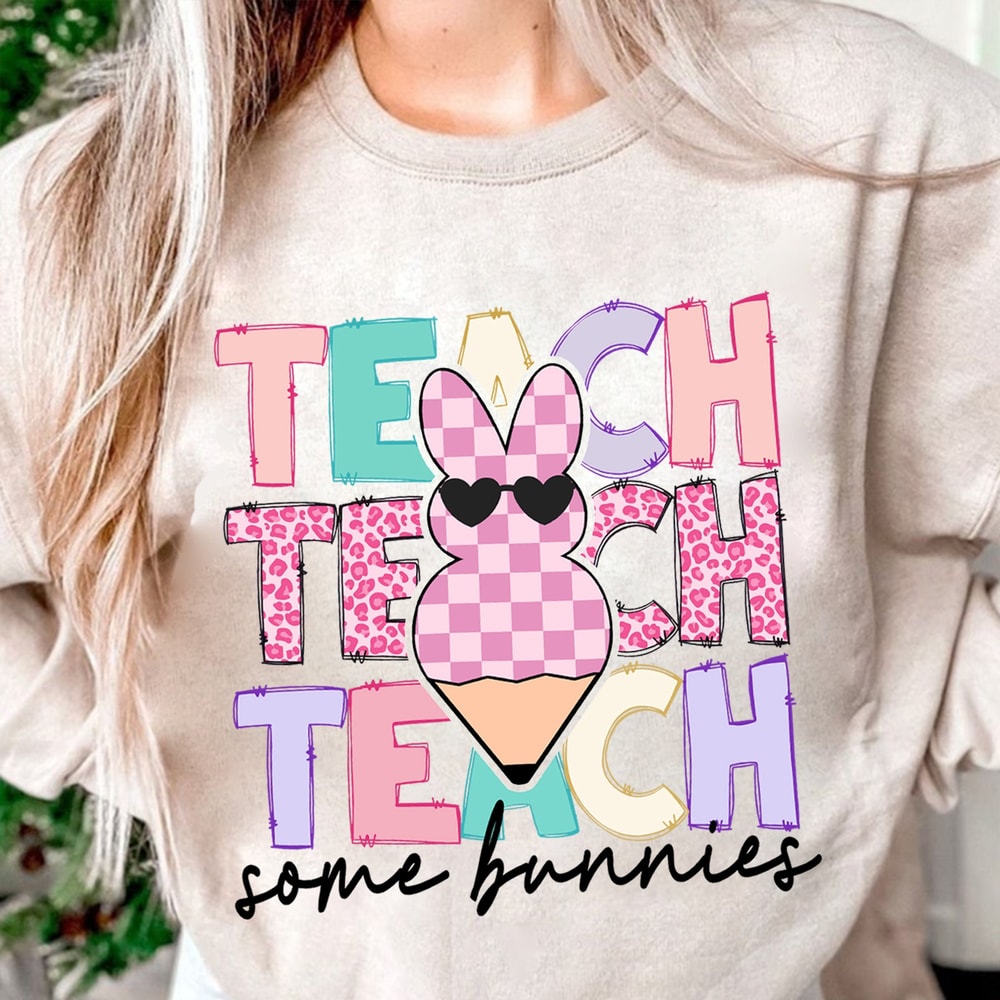 Teaching Some Bunnies Png, Teaching My Favorite Peeps PNG, Teacher Easter Png, Easter Bunny Png, Retro Easter Png, Easter Sublimation Design.jpg
