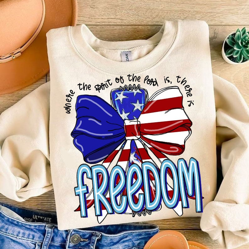 Where the spirit of the Lord is there is Freedom png, Coquette American Png,  Patriotic Png, 4th of July, Independence Day, Christian Cross.jpg