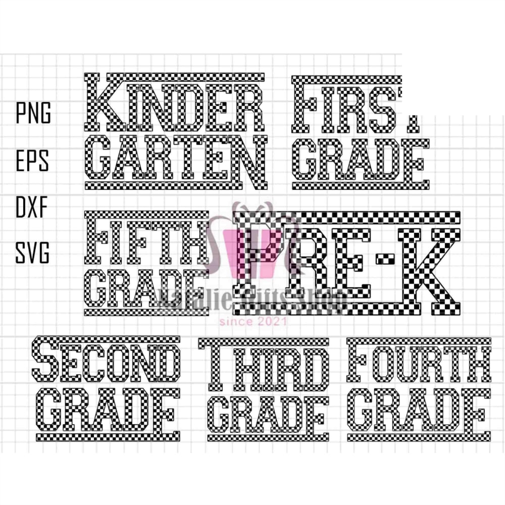 7 School Grade Svg Bundle, Happy First Day Of School Png, Back To School Bundle, Kindergarten Pre-K Svg, Digital Download, Teacher Svg.jpg
