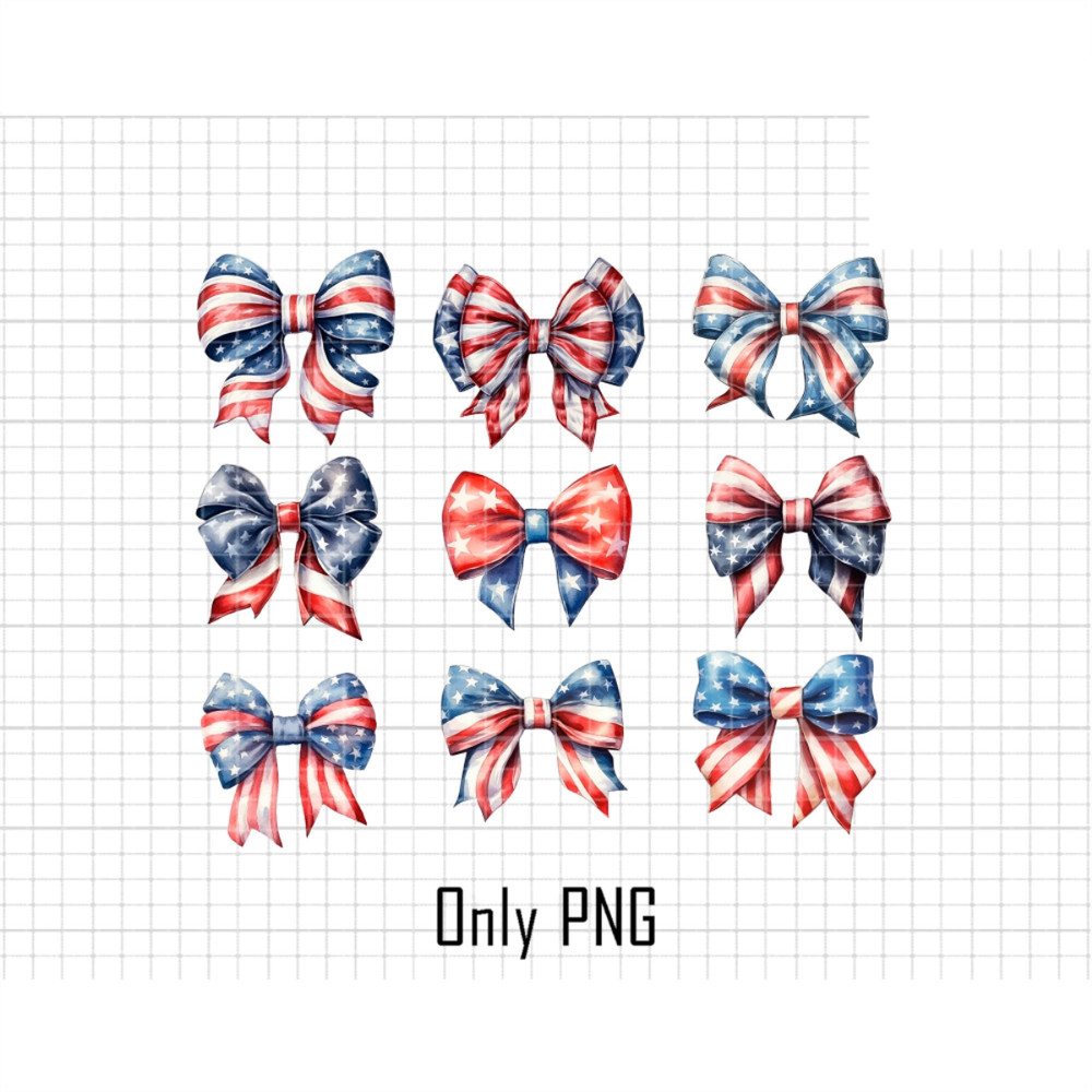 Coquette Bow USA Flag Png, USA American 4th of July Png, Memorial Day Png, Independence Day Png, American Freedom Png,Patriotic Military Png.jpg