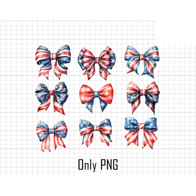 Coquette Bow USA Flag Png, USA American 4th of July Png, Memorial Day Png, Independence Day Png, American Freedom Png,Patriotic Military Png.jpg
