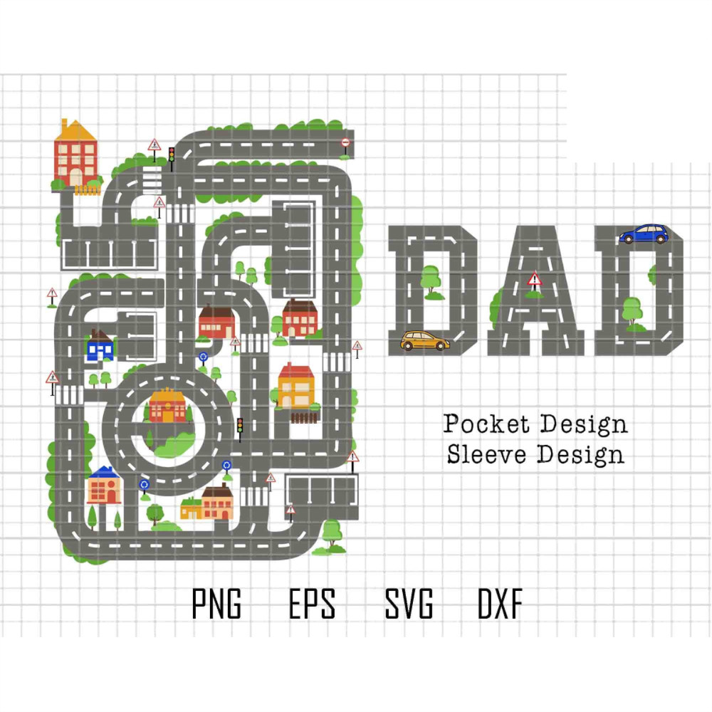 Dad Car Track Svg, Play Car Race On Dad Svg, Playmat Car Race Track On Back Dad, Mat Road Car Race Track Svg, Dad and Son, Svg, Best Dad Svg.jpg