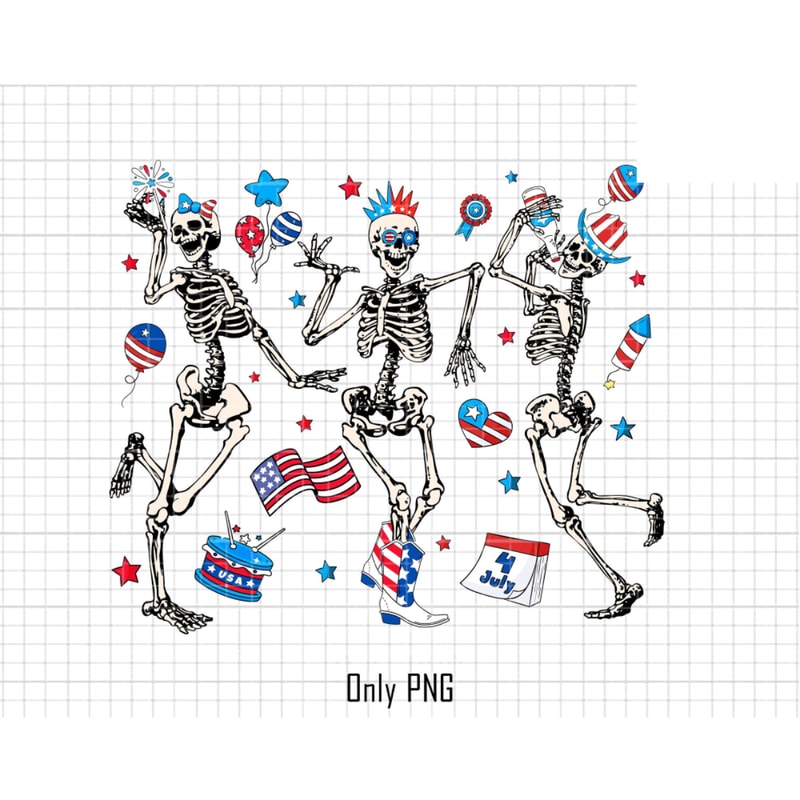 Dance skeleton 4th Of July Png, Party In USA Png, Funny 4th Of July png, Dancing skeleton png, Retro 4th of july, patriotic png, America png.jpg
