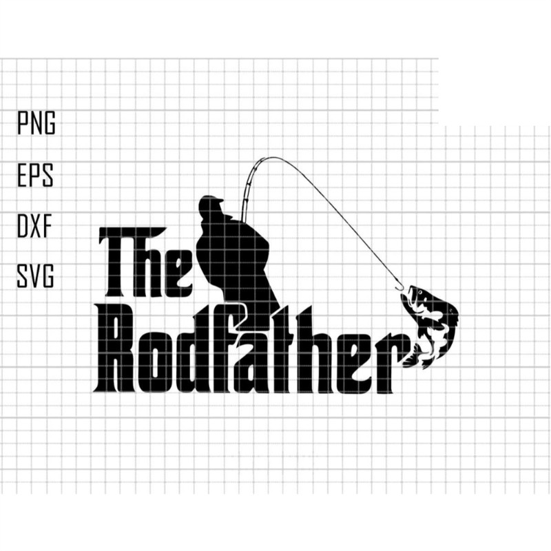 The Rodfather Svg, Father Svg, Gift For Fishing Dad Svg, Retro Rodfather Svg, Fathers Day Gift, Fisherman Gift Svg, Father Sublimation Svg.jpg