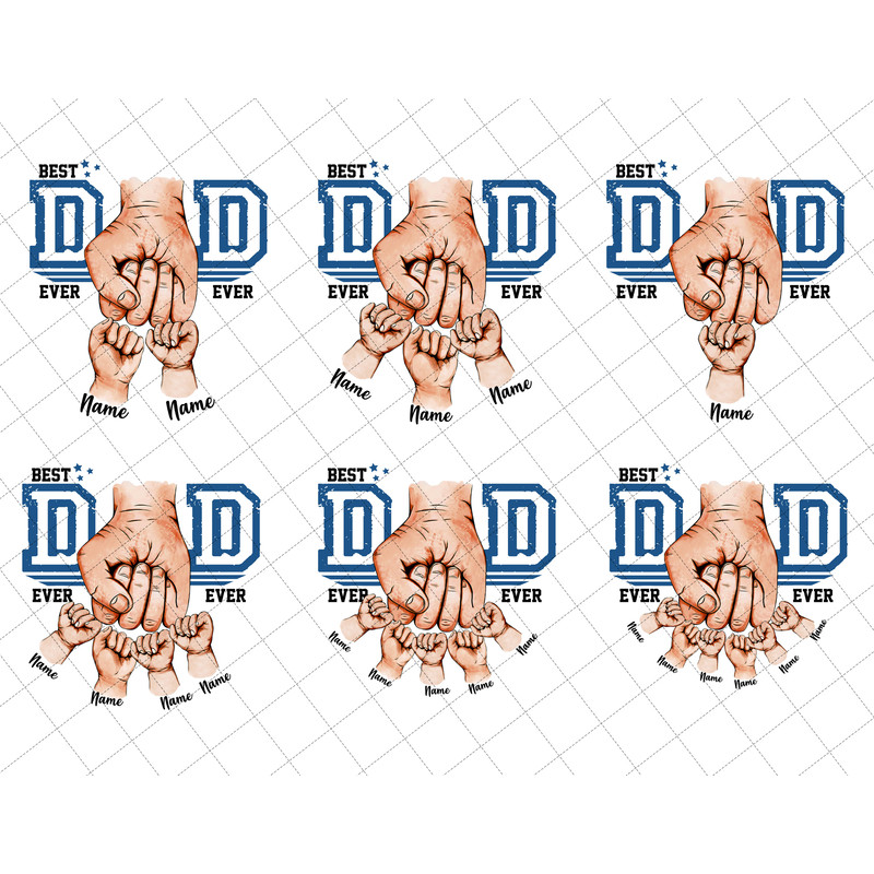 Personalized Best Dad Ever Png, Fist Bump Set Png, Dad Hand Fist Bump Png, America Flag Design, Happy Father's Day, Sublimation File.jpg