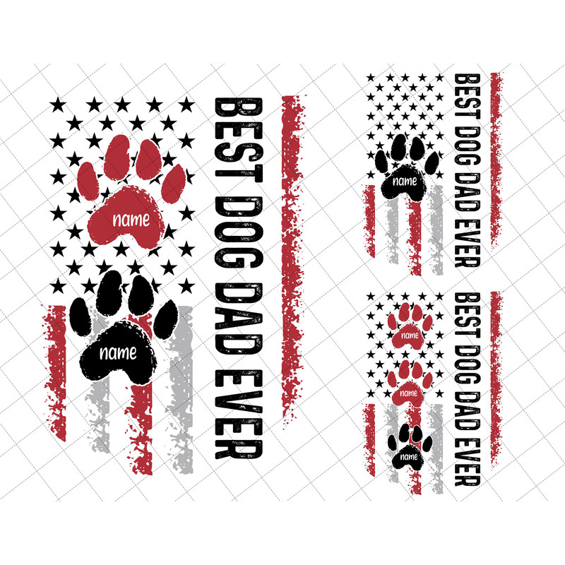 Personalized Best Dog Dad Ever Png, America Flag Design, Gift For Dog Dad Papa, Dog Dad Png, Dog Lovers, Father's Day Gift Png, Father's Day.jpg