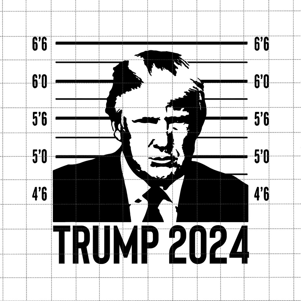 Trump 2024 Svg, Trump Never Surrender Svg, August 24 2024, Trump Mug Shot Svg, Official Trump Mugshot, Sublimation File,Mug Shot Cricut File.jpg