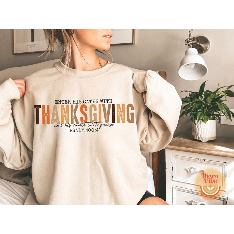 Thanksgiving Sublimation Design PNG Digital Download  Hand Drawn Printable Art  Whimsical  Give Thanks  Christian Bible Verse.jpg