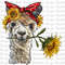 Alpaca With Sunflowers Png Sublimation Design, Alpaca Png, Alpaca Head Png, Hand Drawn Alpaca Png, Alpaca Portrait Png, Digital Download.jpg