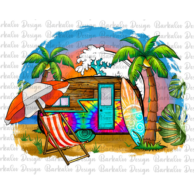 Camp Life Png Sublimation Design, Beach Camp Png, Tie Dye Caravan Png, Wave Png, Palm Tree Png, Camping Png, Surfboard Png Downloads.jpg