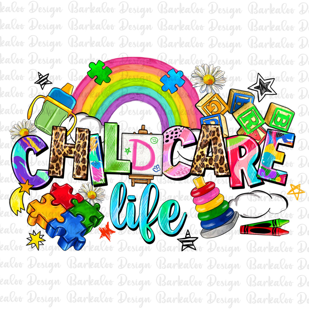 Childcare life png sublimation design download, Teacher's Day png, back to school png, school life png, sublimate designs download.jpg