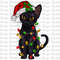 Christmas Black Cat Png Sublimation Design, Merry Christmas Png, Christmas Animal Png, Black Cat Png, Christmas Cat Png, Digital Download.jpg
