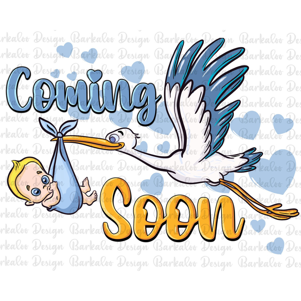 Coming Soon Stork With Baby Boy Png Sublimation Design, Stork Baby Boy Delivery Png, Baby Boy Png, Stork With Baby Png, Digital Download.jpg