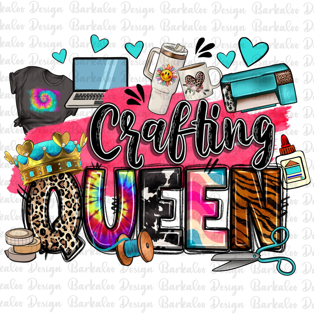 Crafting queen png sublimation design download, happy crafter png, craft love png, craft life png, sublimate designs download.jpg