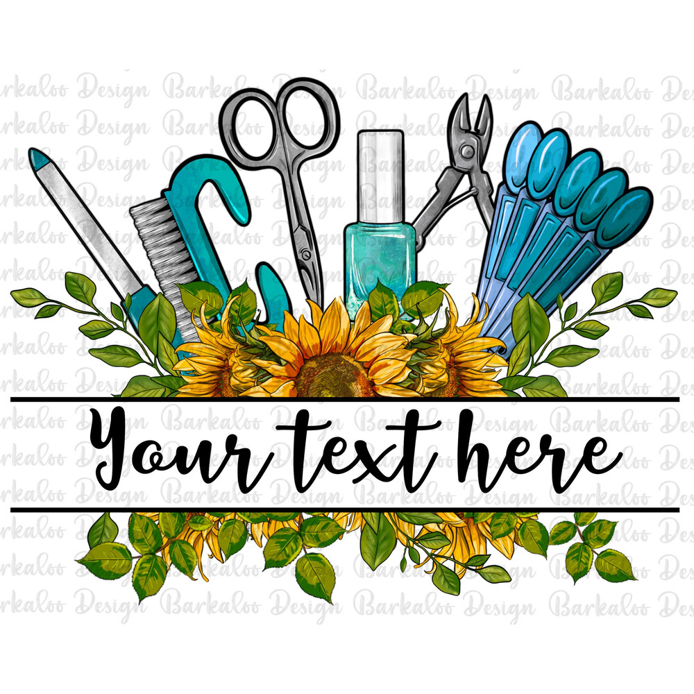 Customize Nail Tools With Sunflower Png Sublimation Desing, Nail Hustler Png, Nail Technician Digital Print, Nail Hustler Png Downloads.jpg