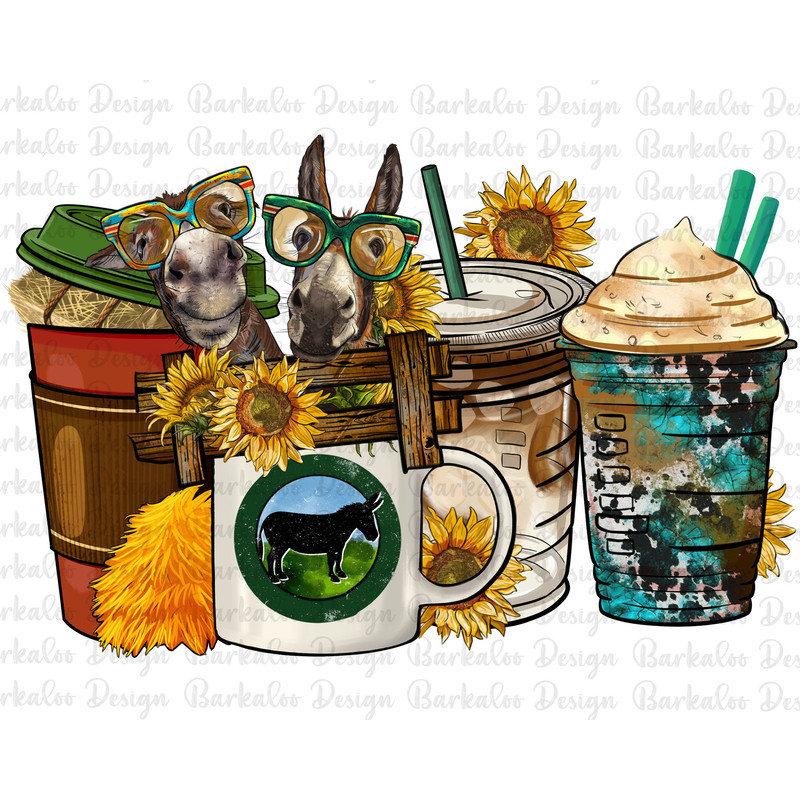 Donkey coffee cups png sublimation design download, coffee love png, animal png, Donkey png, sublimate designs download.jpg